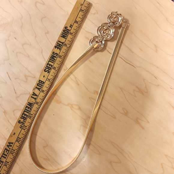 Elegant Golden Women's Belt, 28" long - Picture 11 of 11